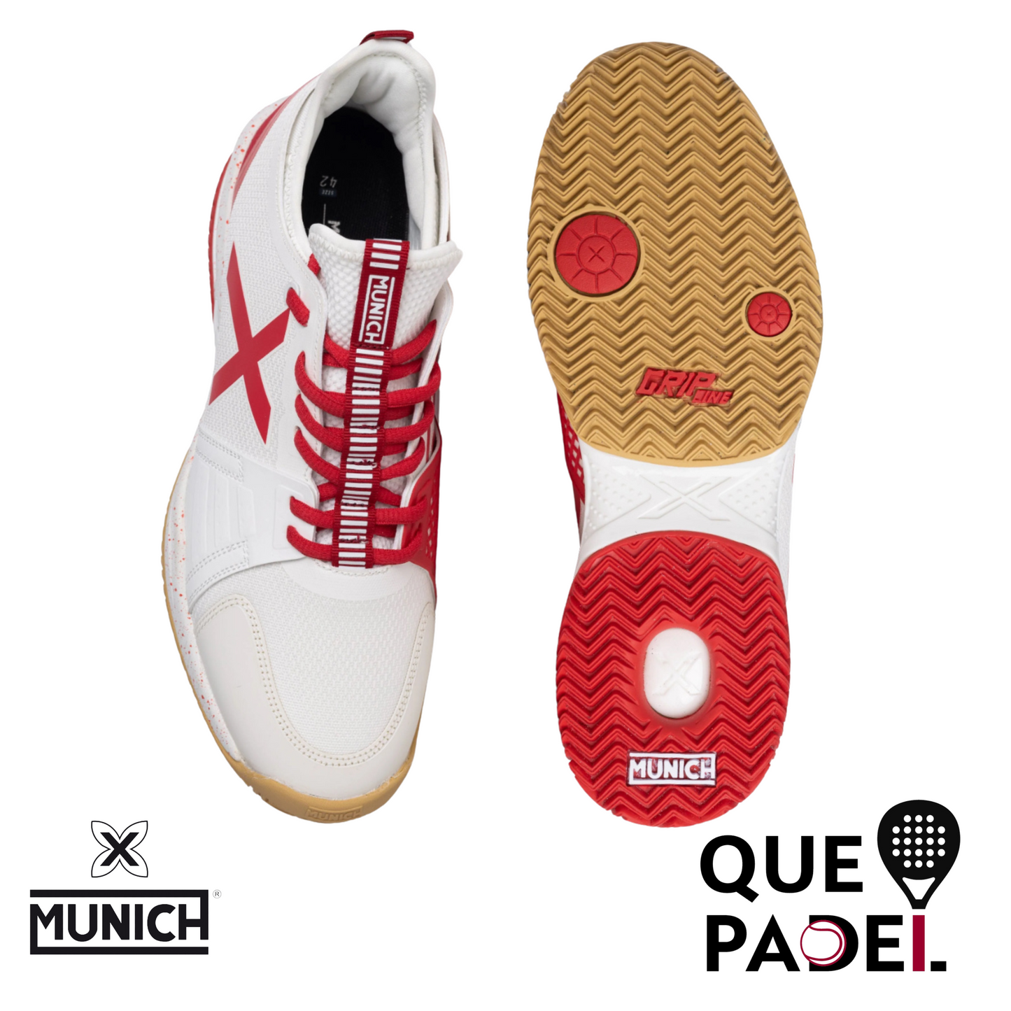 Tenis Munich Oxygen Blanco/Rojo