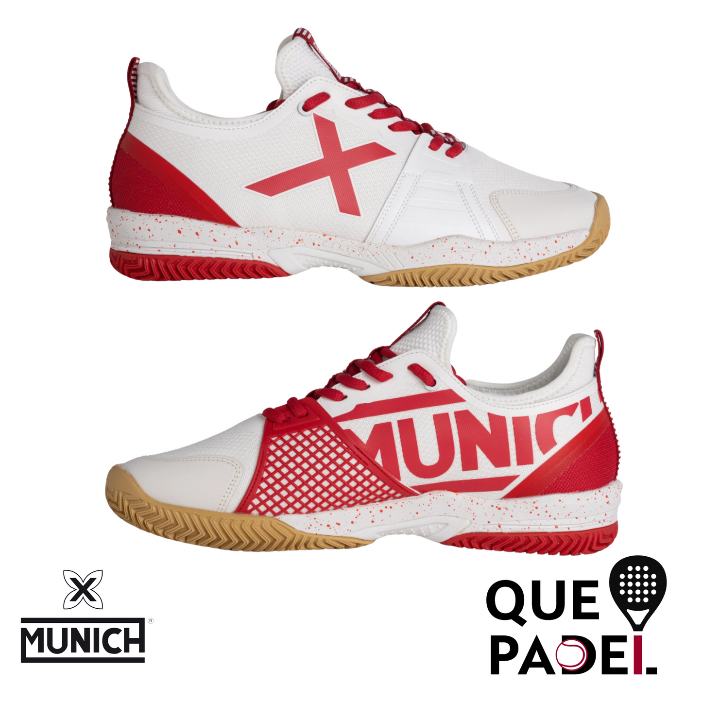 Tenis Munich Oxygen Blanco/Rojo